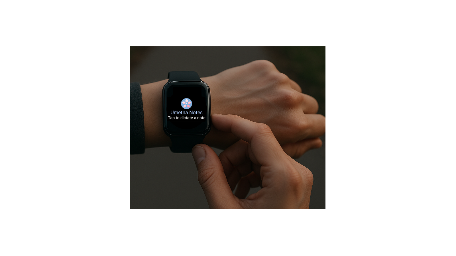 Umetna Notes smartwatch UI